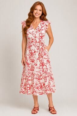 NWT Sam Edelman Petal Sketch Cap Sleeve Dress - Size 10